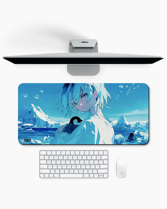 Arctic Serenity Anime & Penguin Deskmat