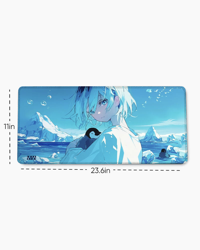 Arctic Serenity Anime & Penguin Deskmat