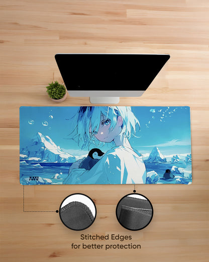 Arctic Serenity Anime & Penguin Deskmat