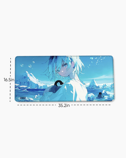Arctic Serenity Anime & Penguin Deskmat