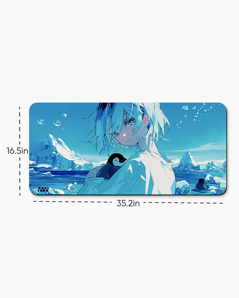Arctic Serenity Anime & Penguin Deskmat