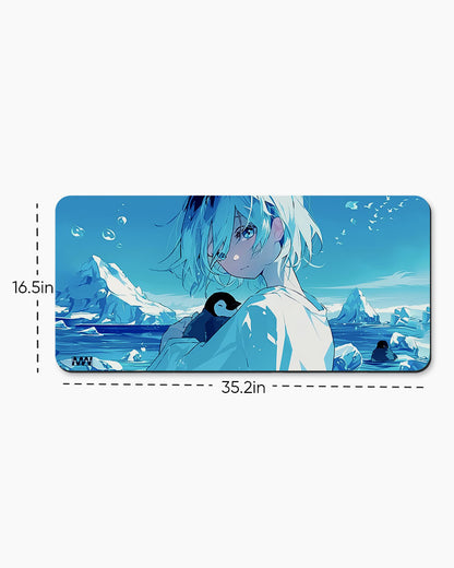 Arctic Serenity Anime & Penguin Deskmat
