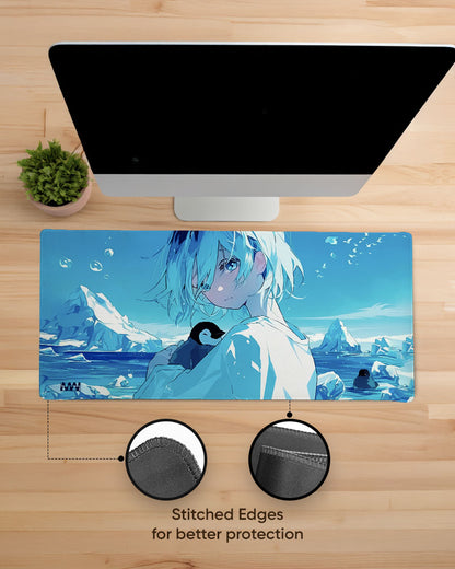 Arctic Serenity Anime & Penguin Deskmat