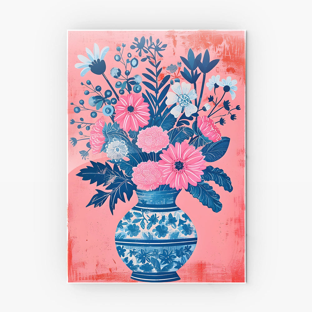 Artistic Flower Vase Metal-Poster