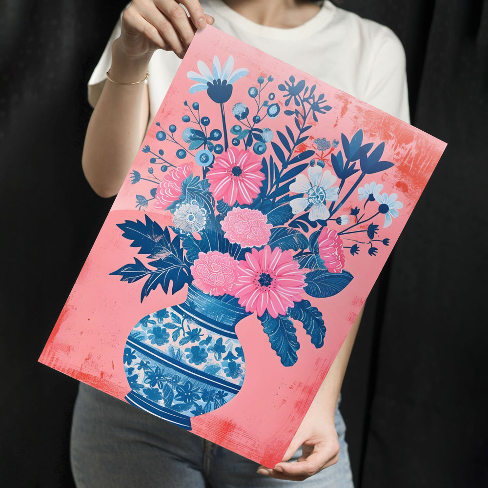 Artistic Flower Vase Metal-Poster