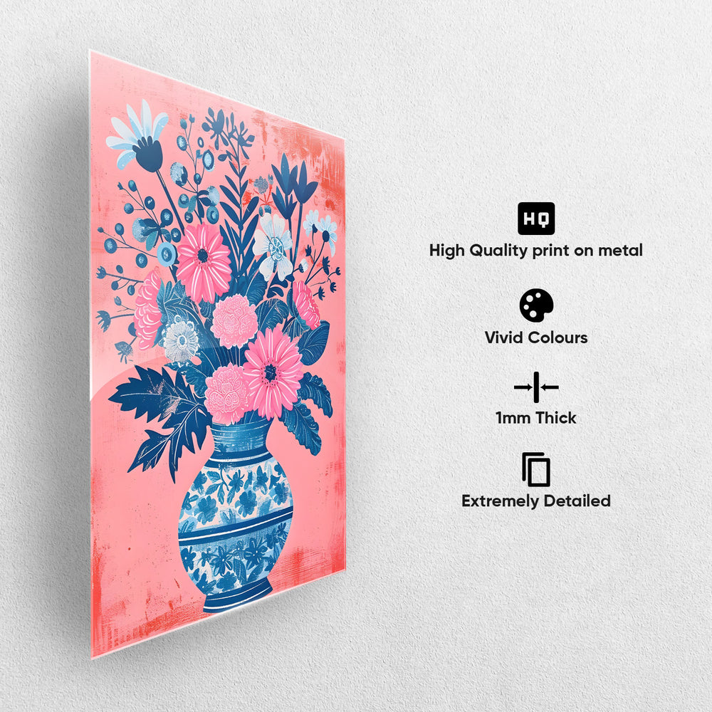 Artistic Flower Vase Metal-Poster