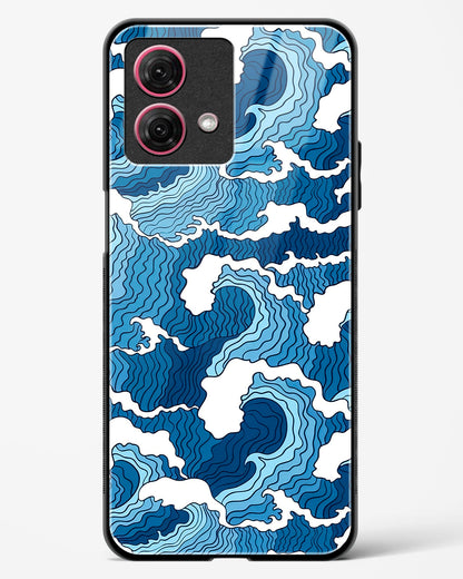 Artistic Wave Guard Glass Phone Case-Moto G84 5G