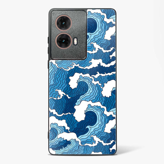 Artistic Wave Guard Glass Phone Case-Moto G85 5G