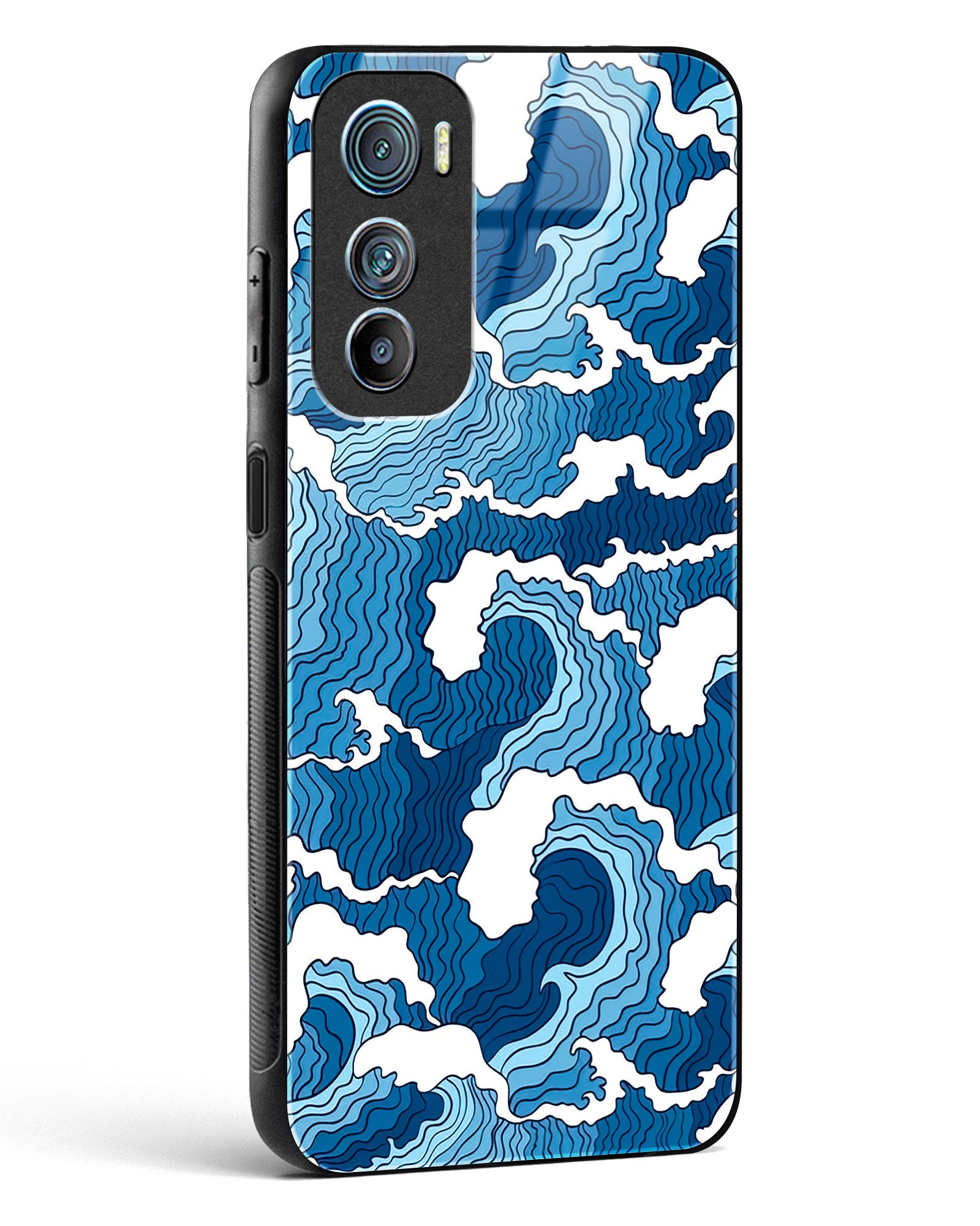 Artistic Wave Guard Glass Phone Case-Motorola Edge 30