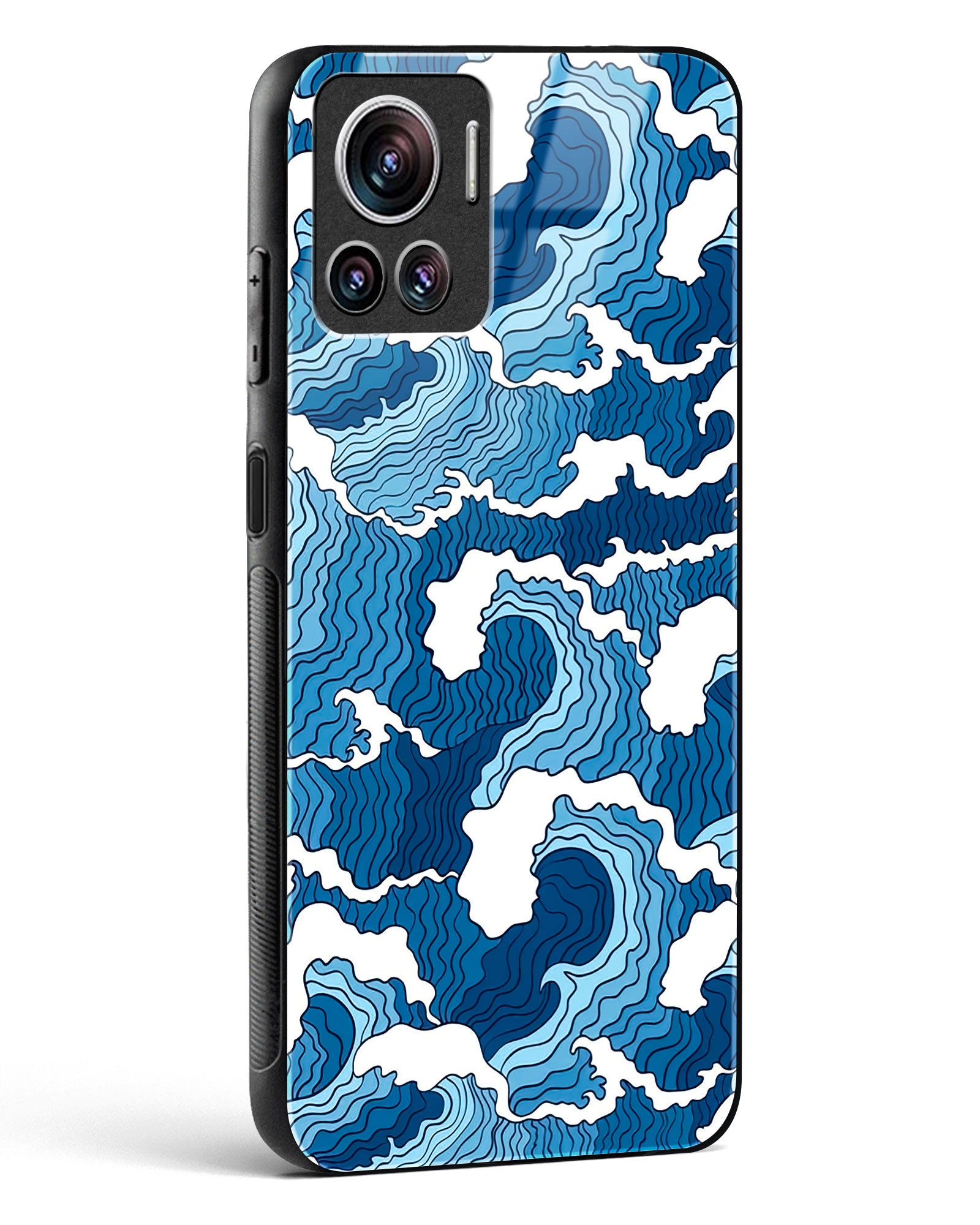 Artistic Wave Guard Glass Phone Case-Motorola Edge 30 Ultra