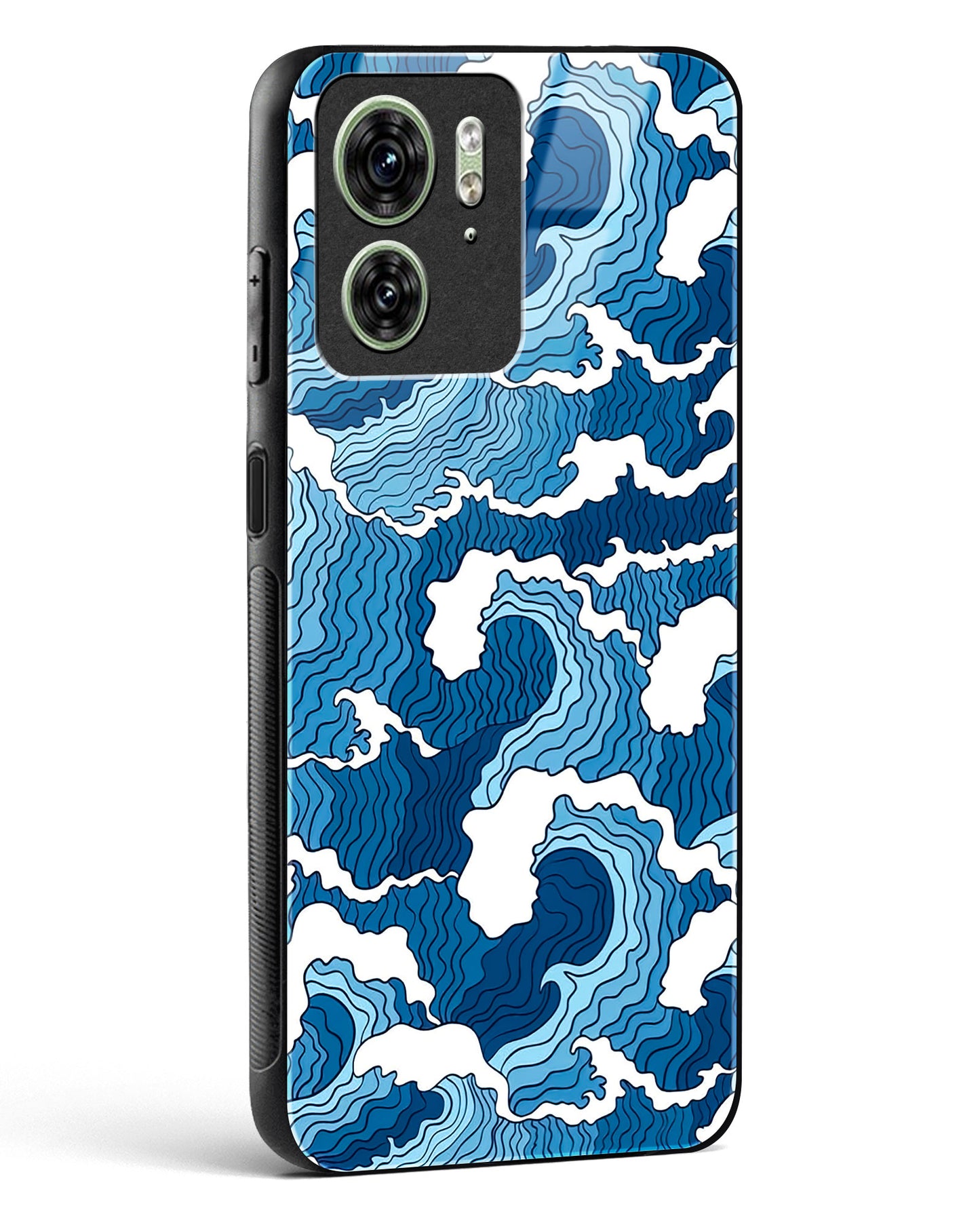 Artistic Wave Guard Glass Phone Case-Motorola Edge 40