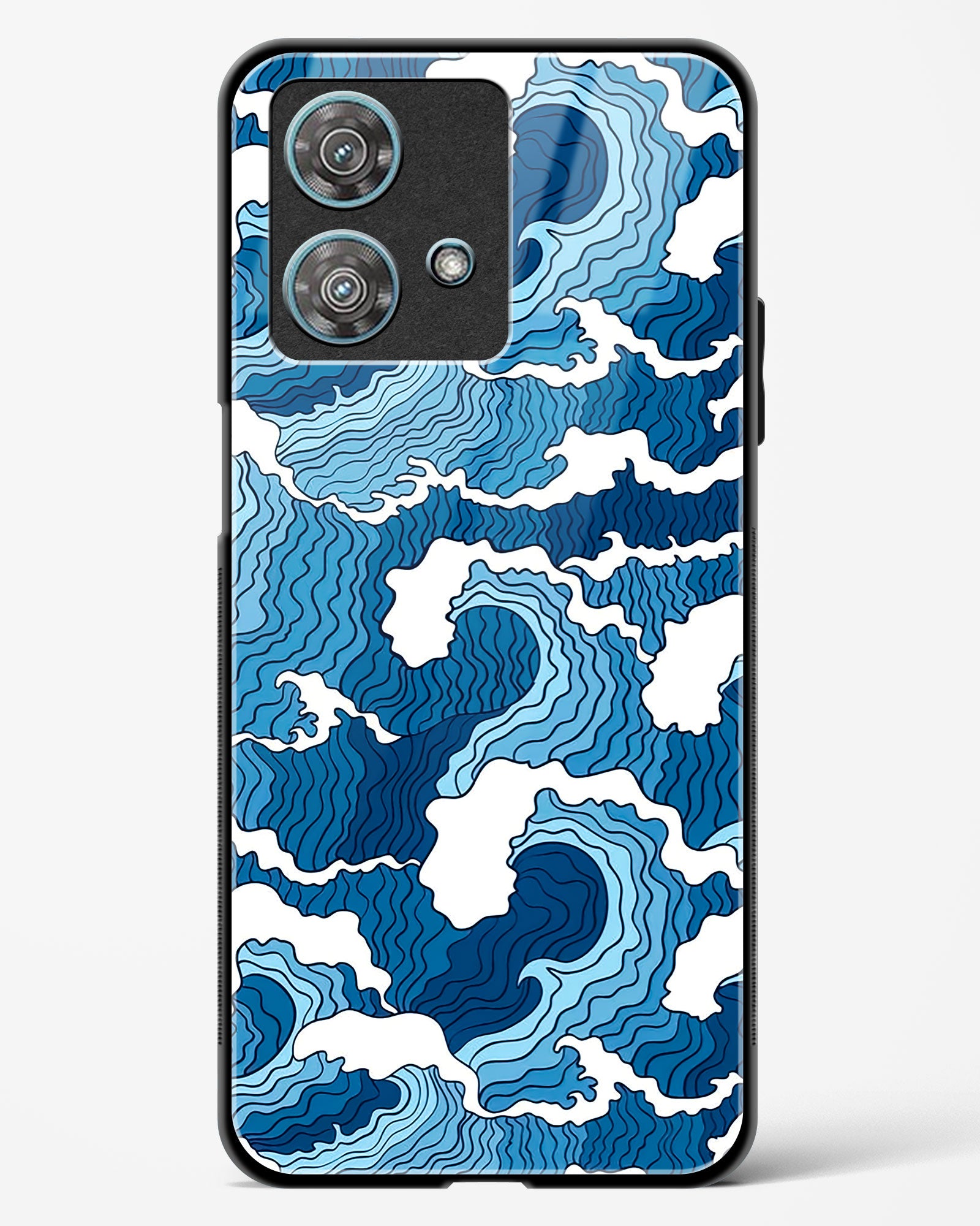 Artistic Wave Guard Glass Phone Case-Motorola Edge 40 Neo