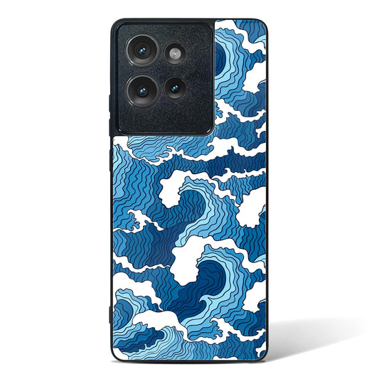 Artistic Wave Guard Glass Phone Case-Motorola Edge 50