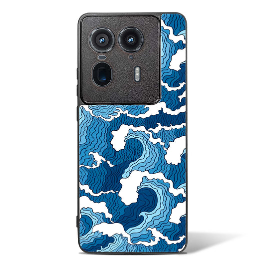 Artistic Wave Guard Glass Phone Case-Motorola Edge 50 Ultra