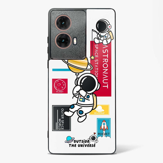 Astronaut Cartoon Glass Phone Case-Moto G85 5G