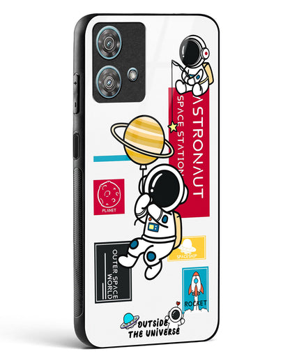 Astronaut Cartoon Glass Phone Case-Motorola Edge 40 Neo