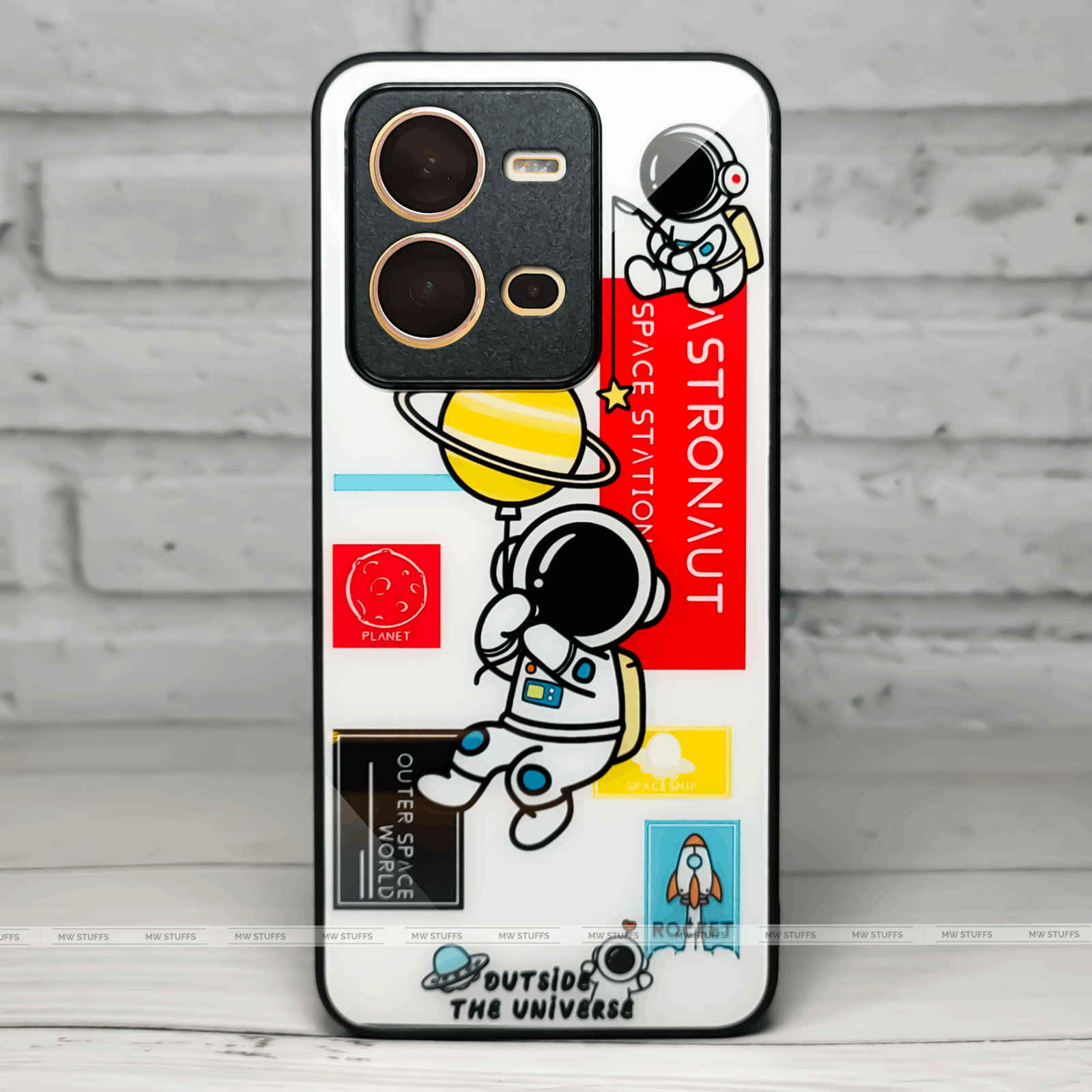 Astronaut Cartoon GLASS CASE -  - MW Stuffs - 