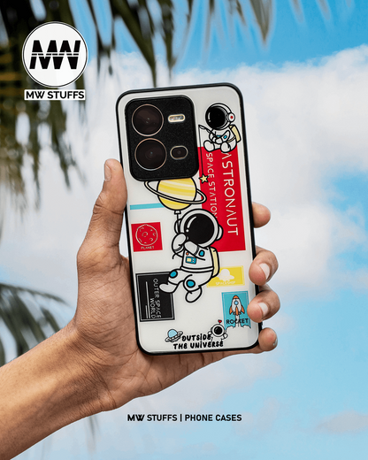 Astronaut Cartoon GLASS CASE -  - MW Stuffs - 