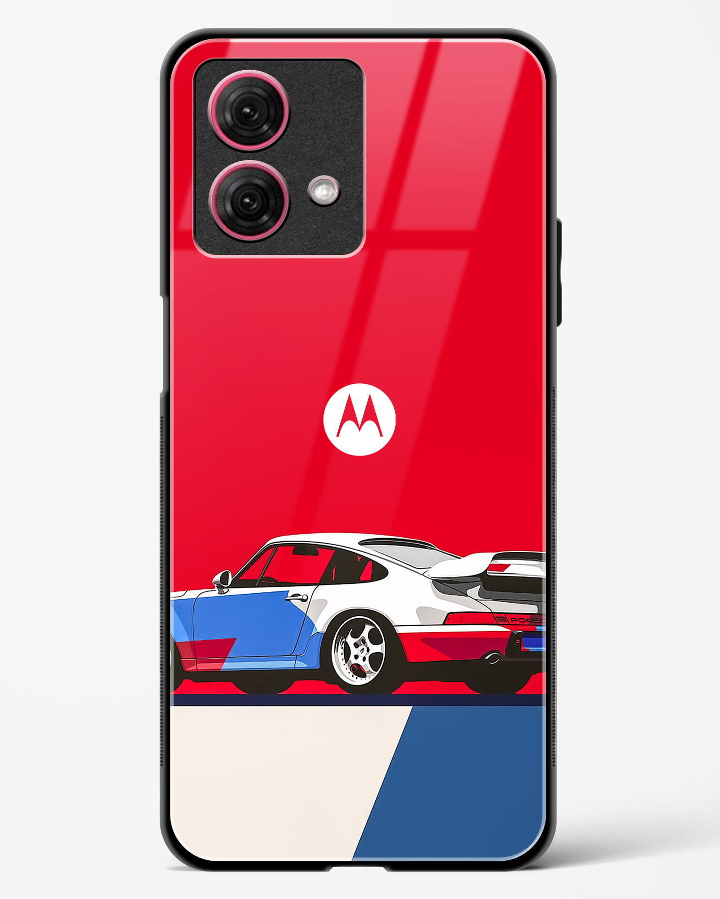 Automotive Racing Glass Phone Case-Moto G84 5G