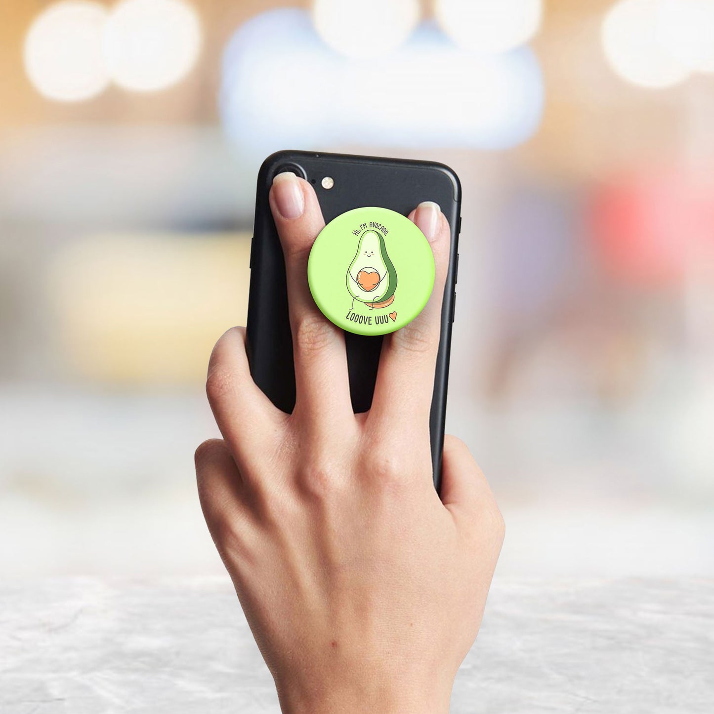 Avacado Luv Flat Pop Holder