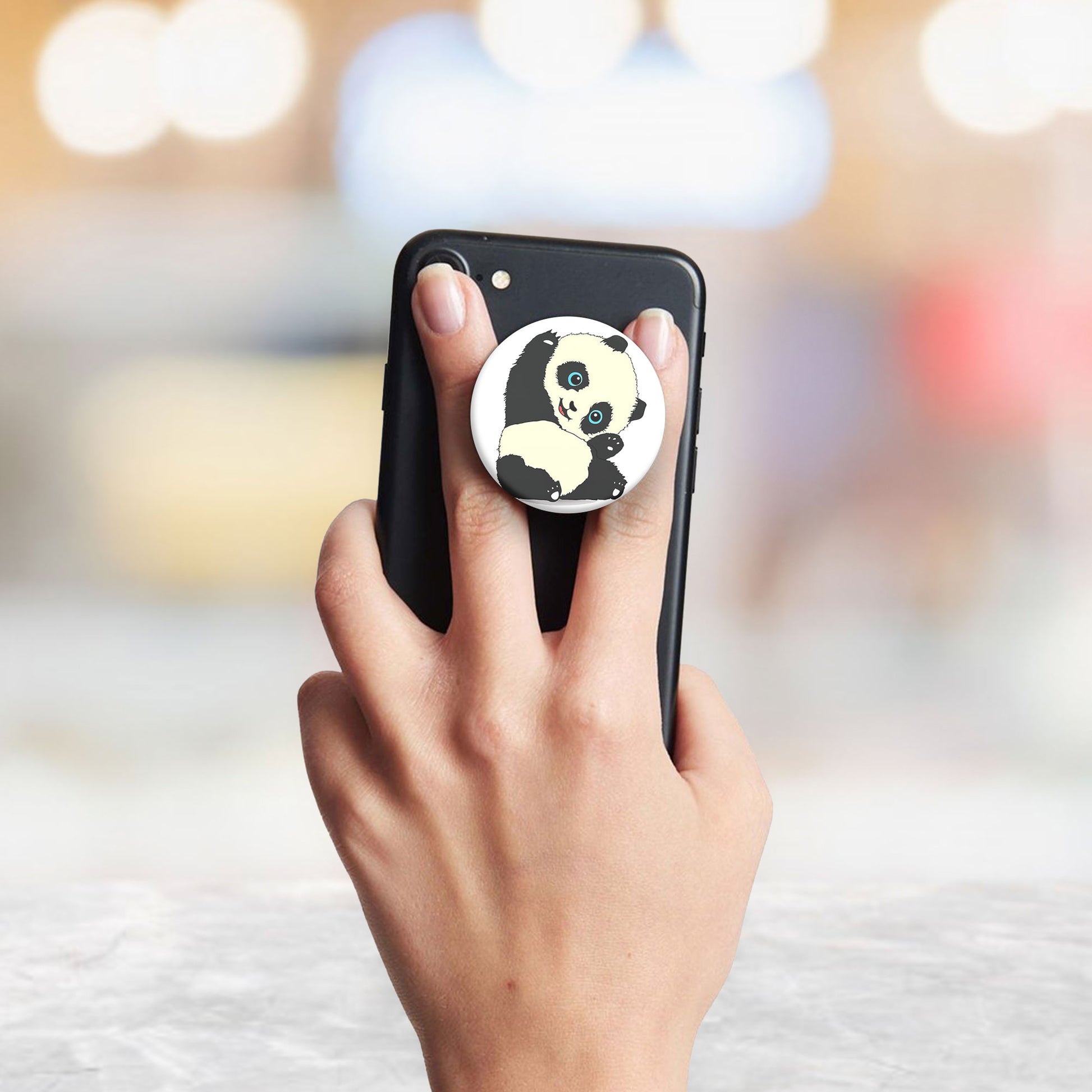 Baby Panda Flat Pop Holder