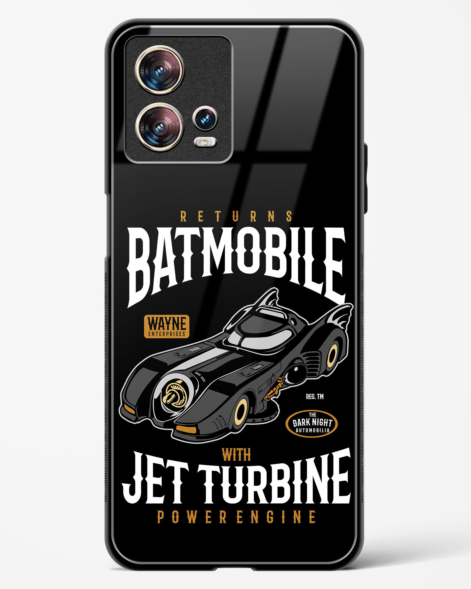 Batmobile Jet Turbine Glass Phone Case-Motorola Edge 30 Fusion