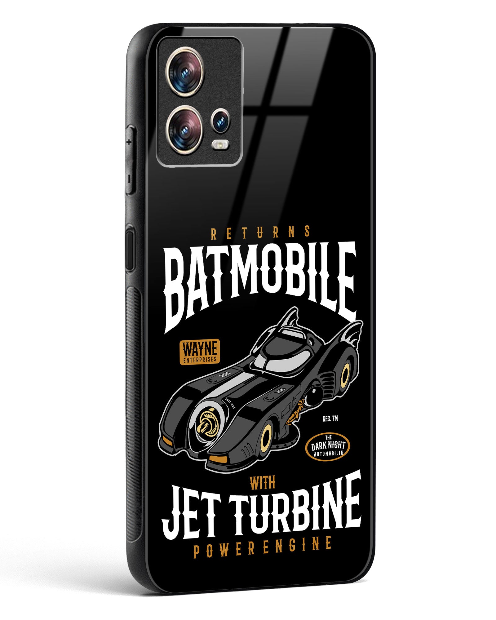 Batmobile Jet Turbine Glass Phone Case-Motorola Edge 30 Fusion