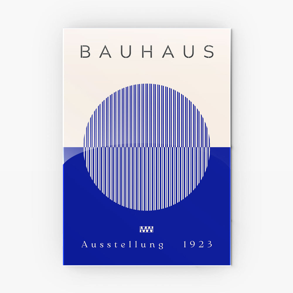 Bauhaus Blue Circle metal poster