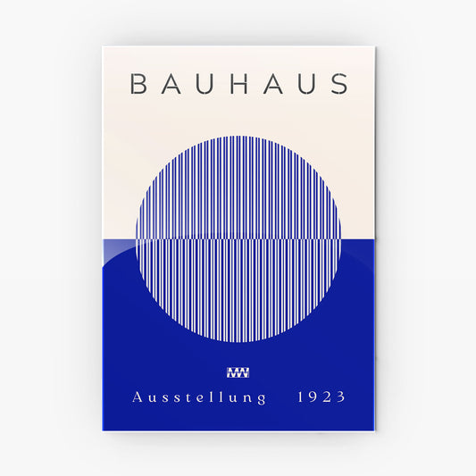 Bauhaus Blue Circle Metal-Poster