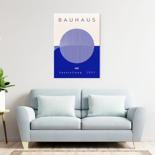 Bauhaus Blue Circle Metal-Poster