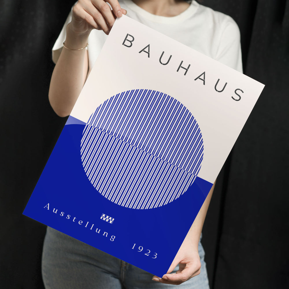 Bauhaus Blue Circle Metal-Poster