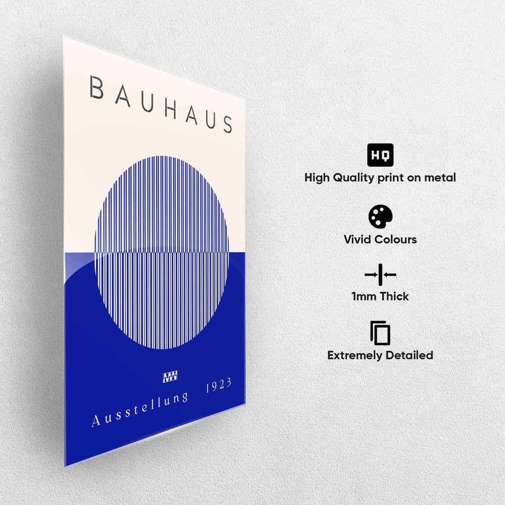 Bauhaus Blue Circle Metal-Poster