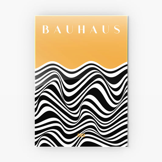 Bauhaus Wave Contrast Metal-Poster