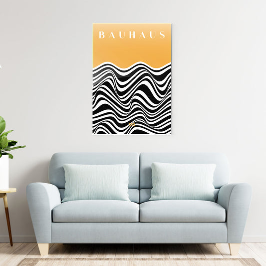 Bauhaus Wave Contrast Metal-Poster