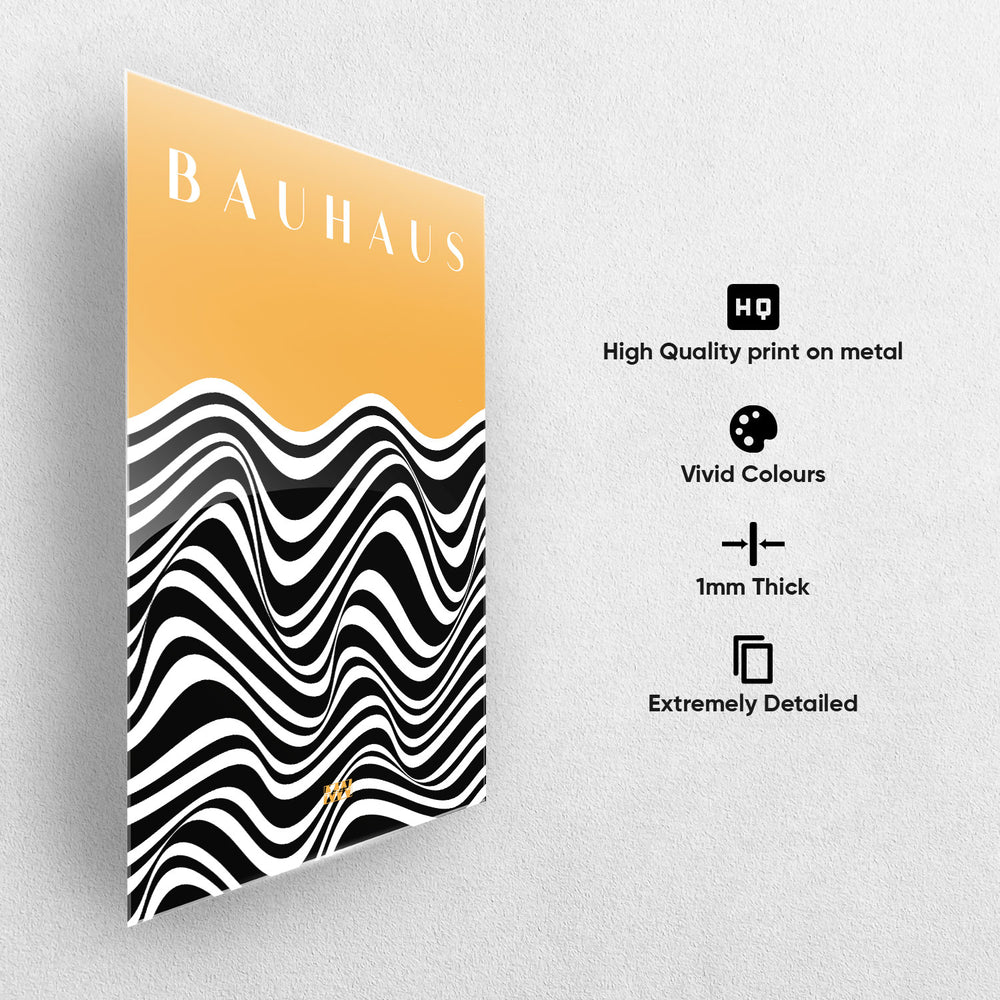 Bauhaus Wave Contrast Metal-Poster