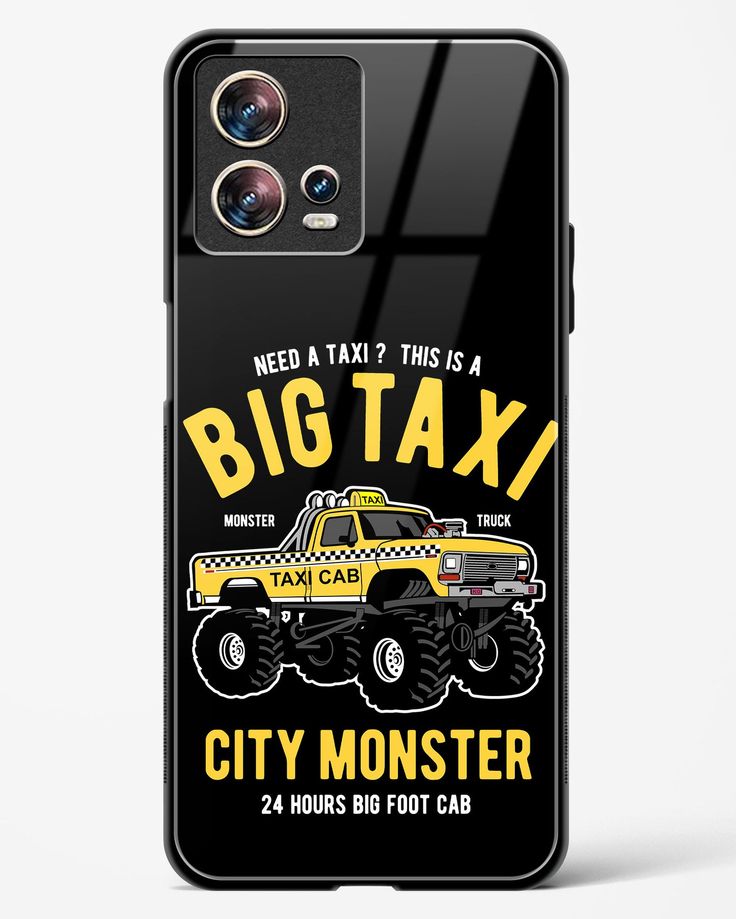 Big Taxi Glass Phone Case-Motorola Edge 30 Fusion