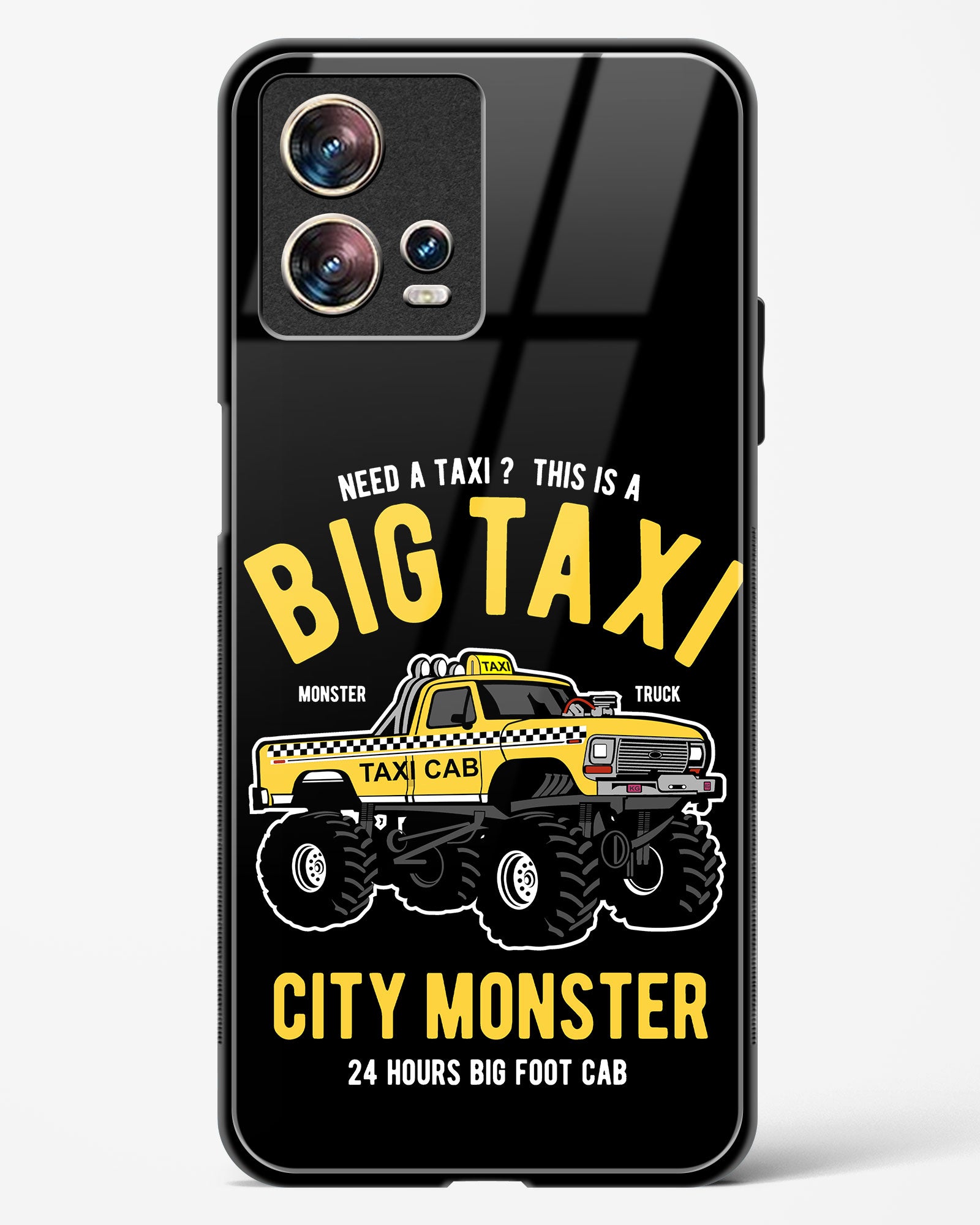 Big Taxi Glass Phone Case-Motorola Edge 30 Fusion