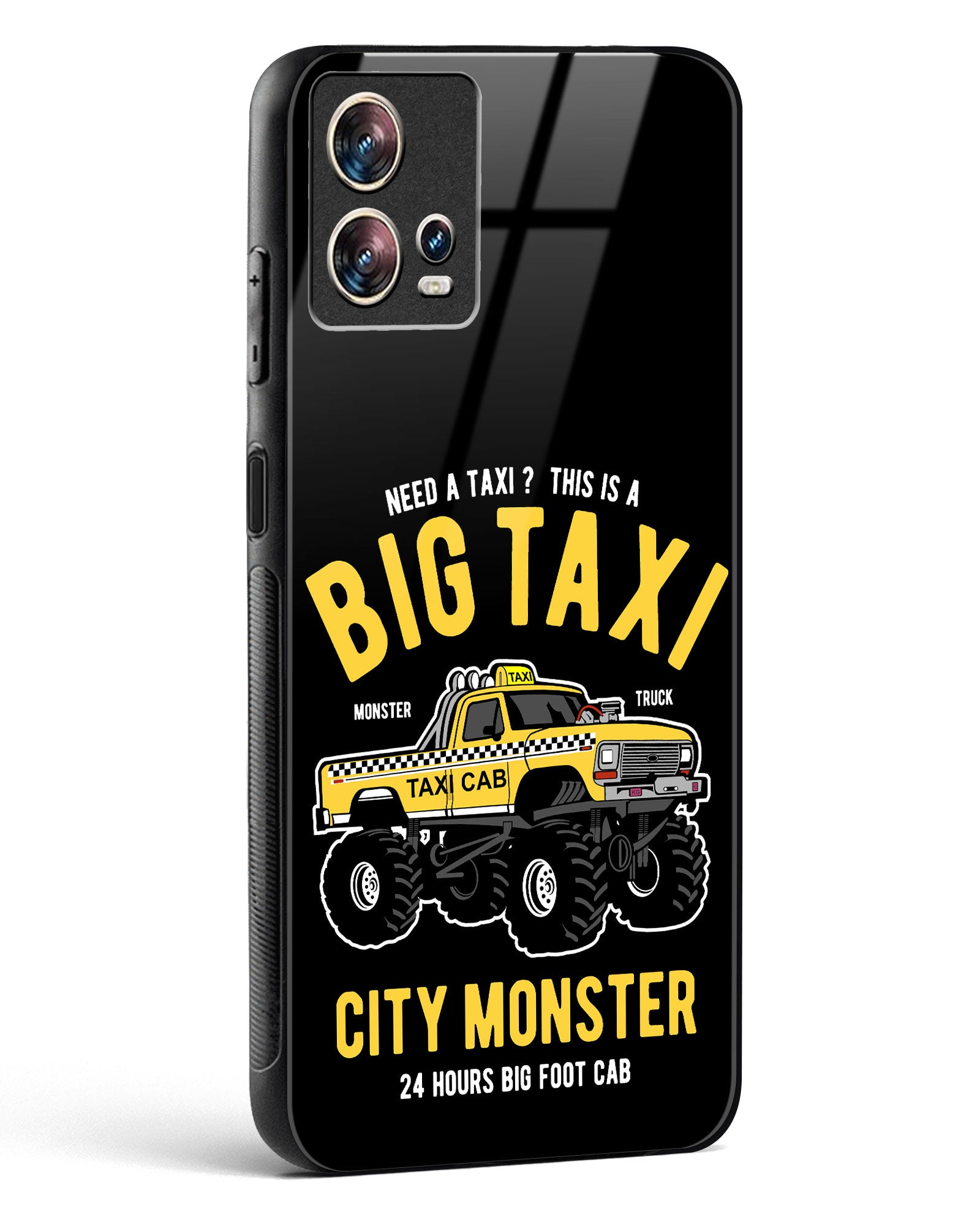 Big Taxi Glass Phone Case-Motorola Edge 30 Fusion