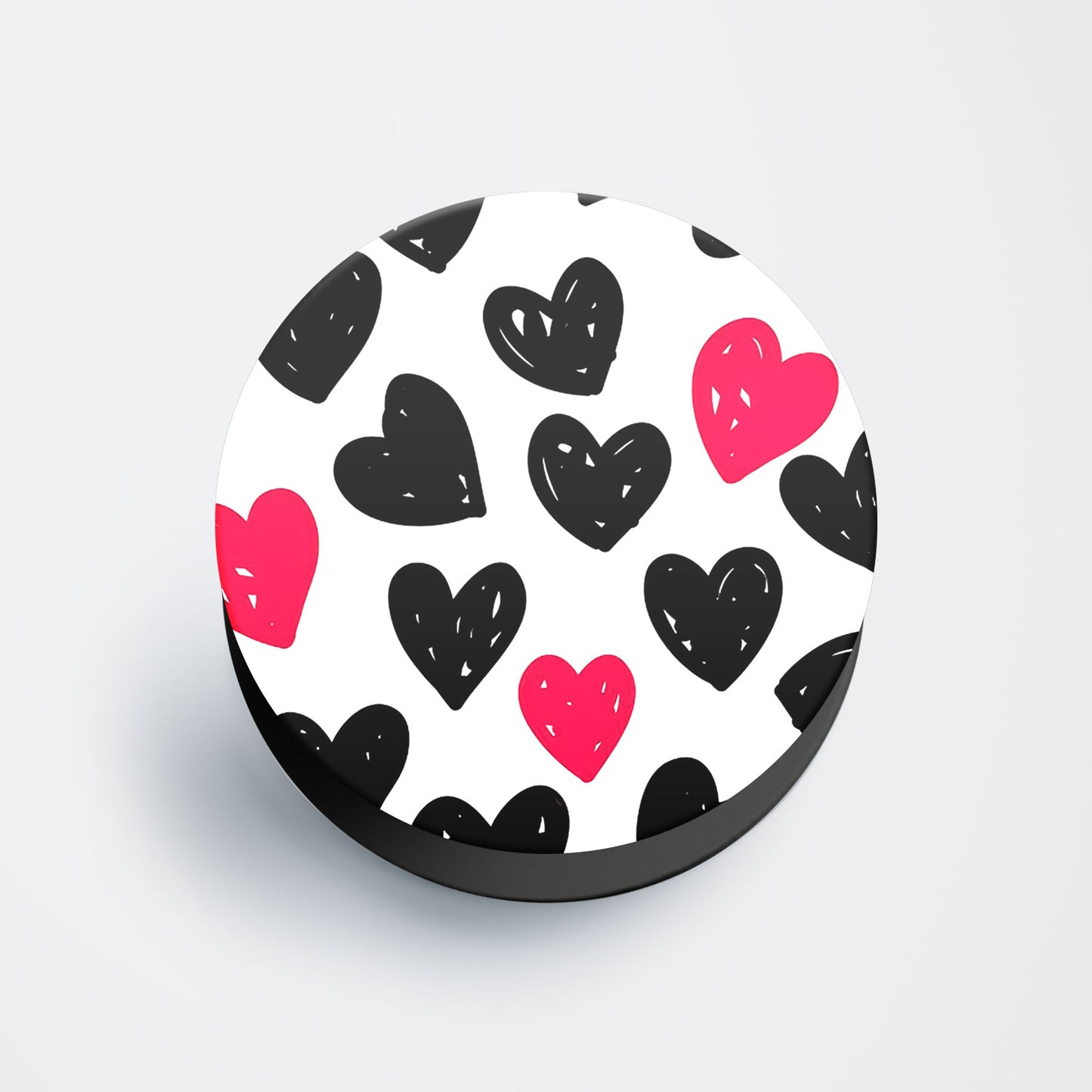 Black Love Flat Pop Holder