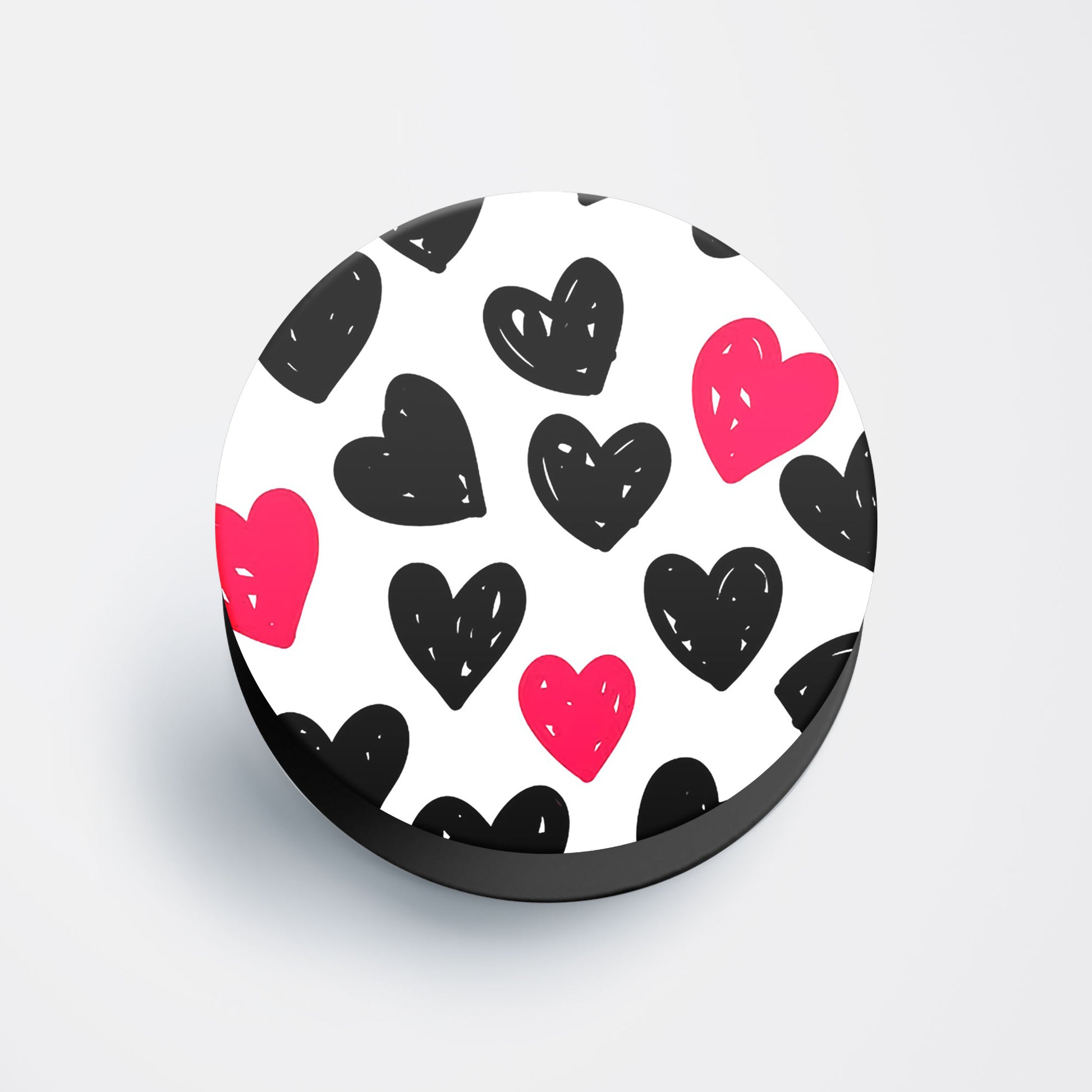Black Love Flat Pop Holder