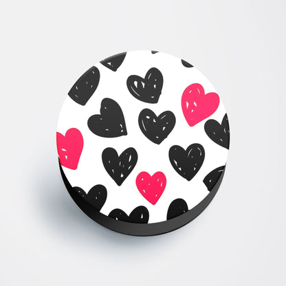 Black Love Flat Pop Holder