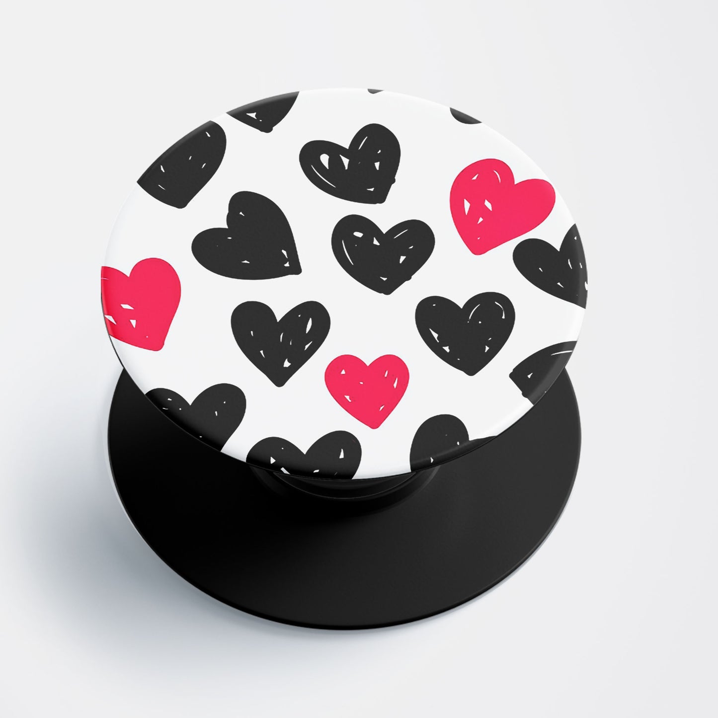 Black Love Flat Pop Holder