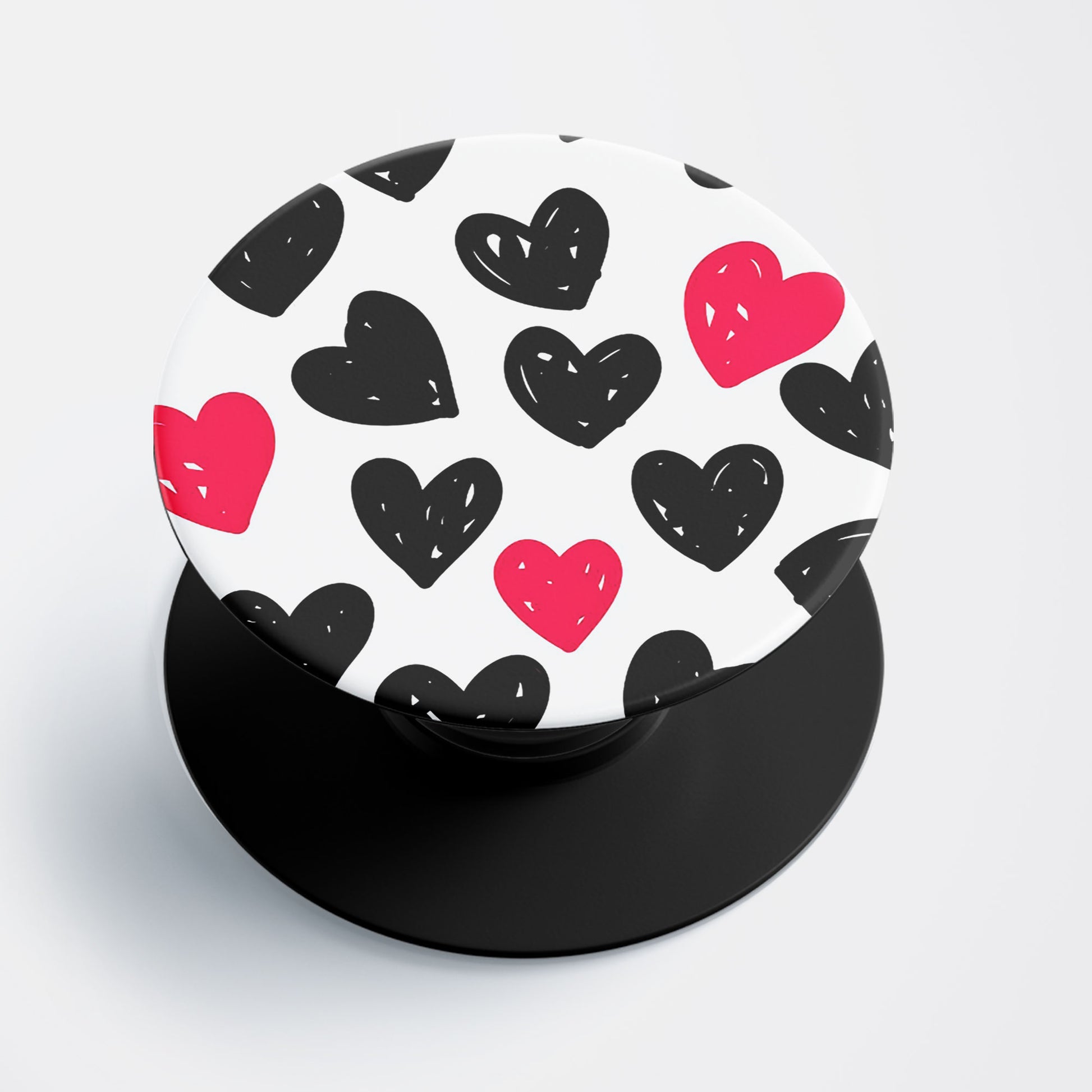 Black Love Flat Pop Holder