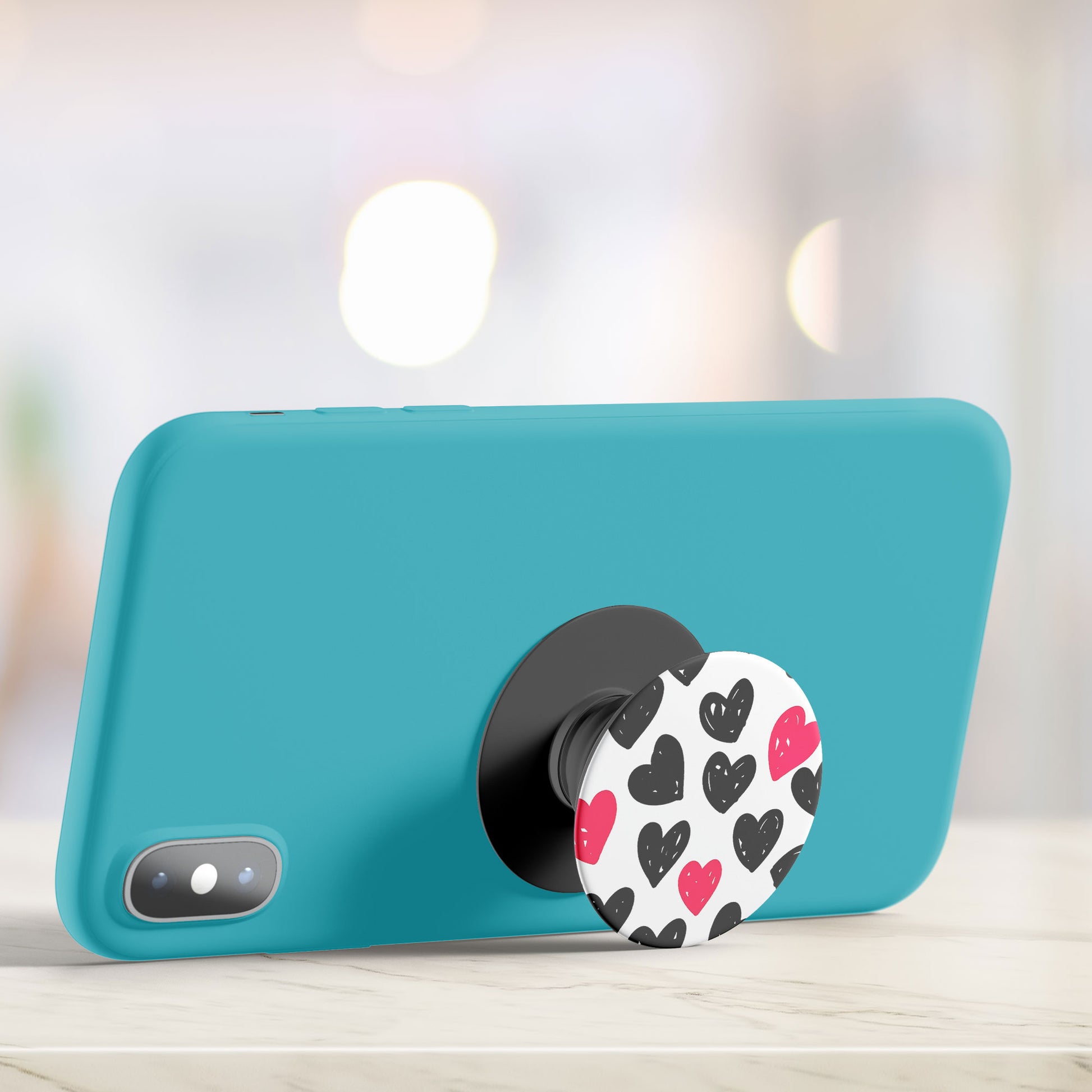 Black Love Flat Pop Holder
