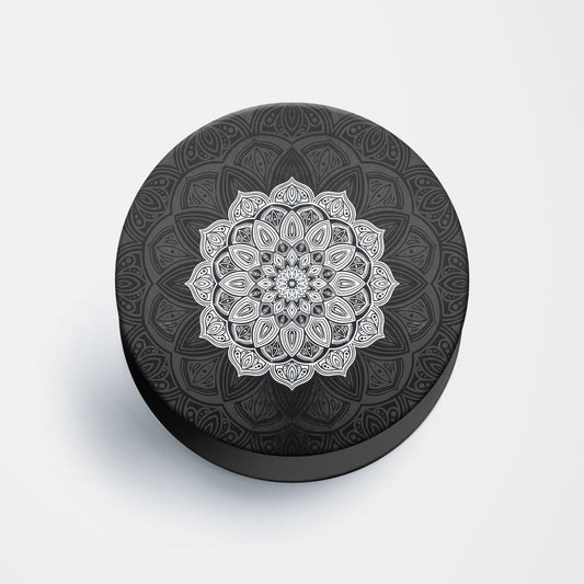 Black Mandala Flat Pop Holder