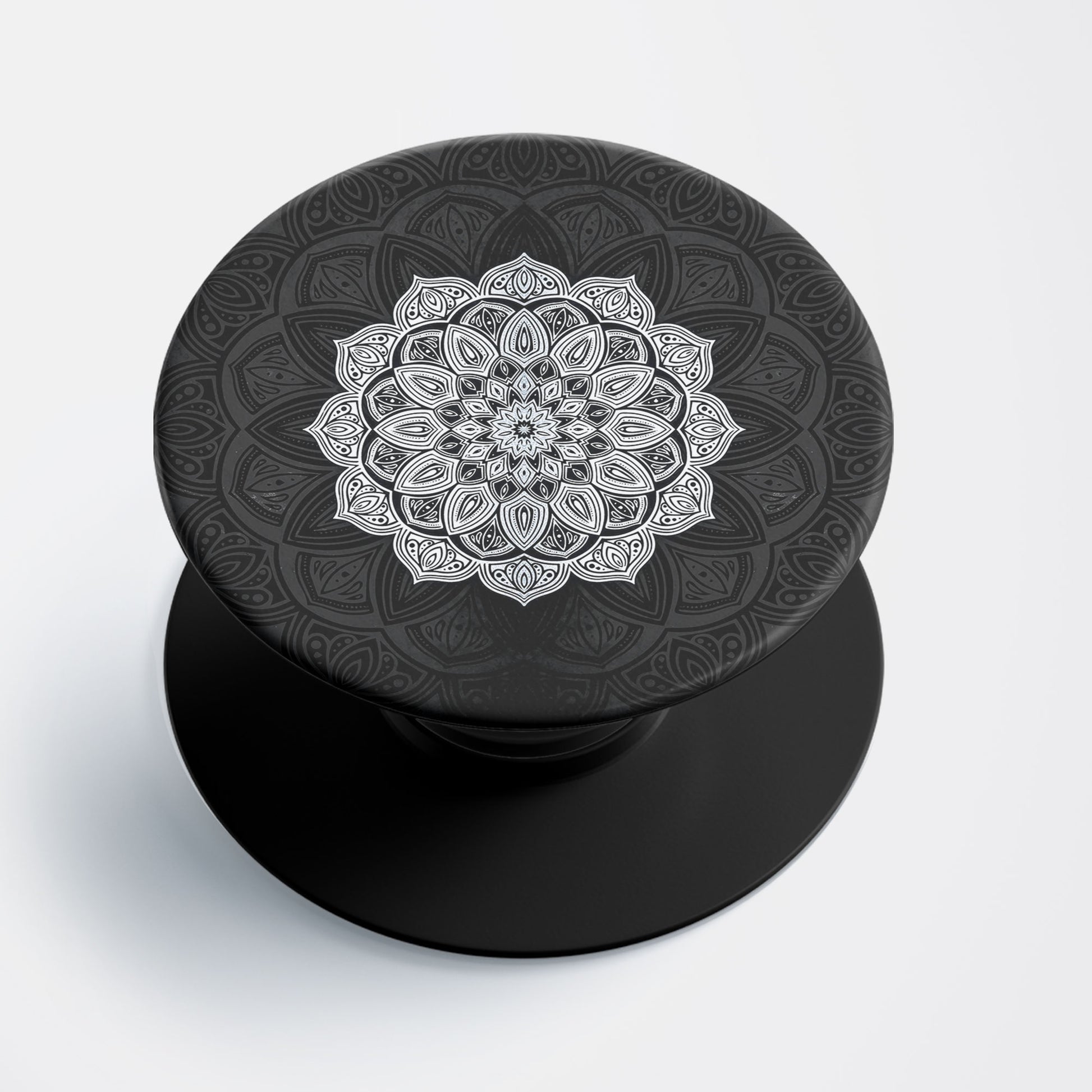 Black Mandala Flat Pop Holder