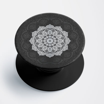 Black Mandala Flat Pop Holder