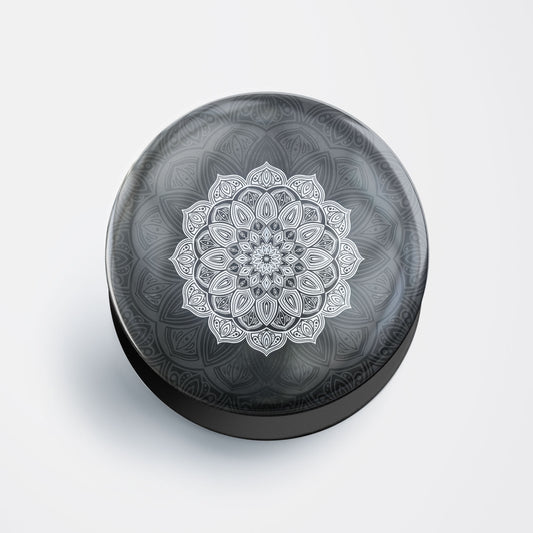 Black Mandala Gloss Pop Holder