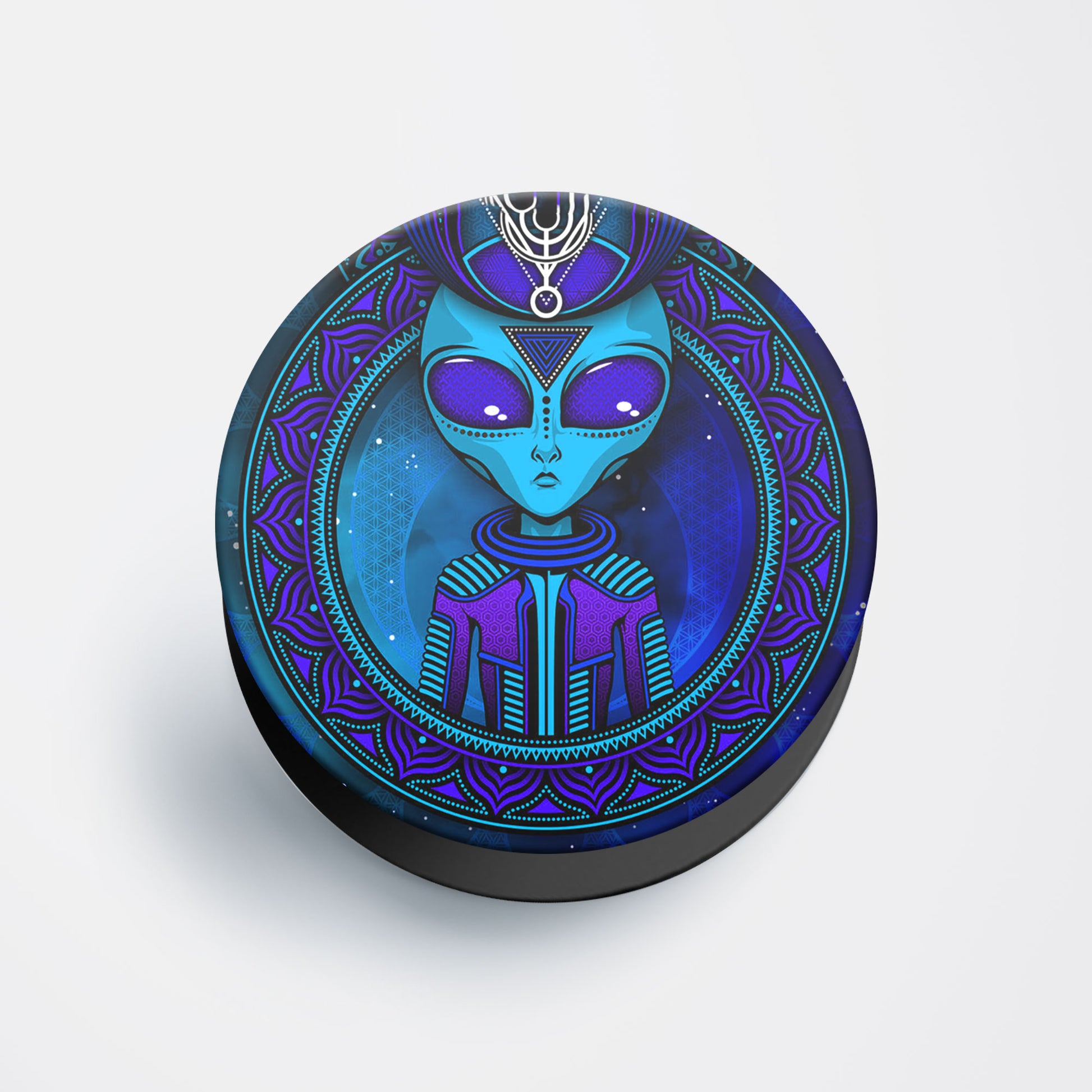 Blue Alien Flat Pop Holder
