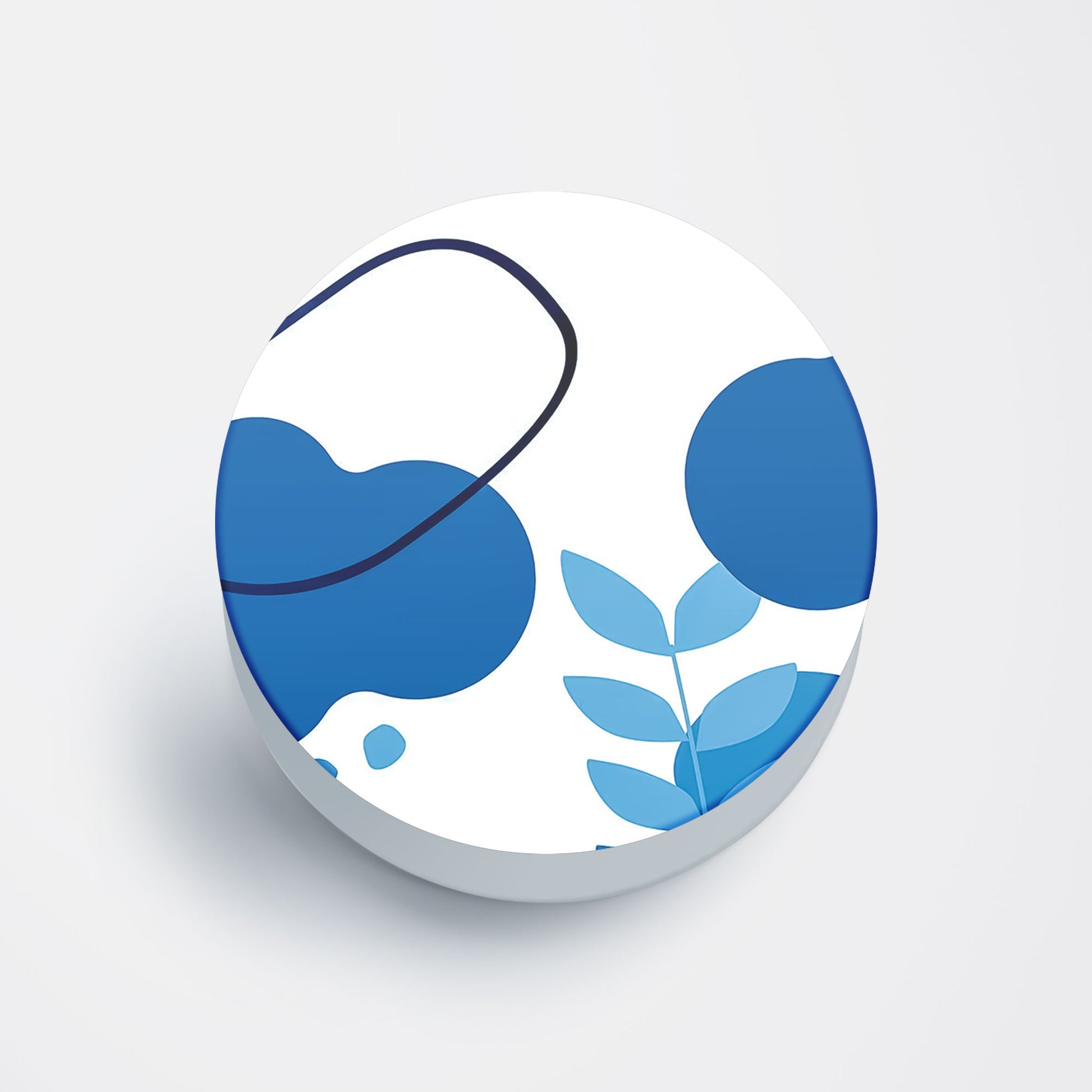 Blue Botanical  Flat Pop Holder